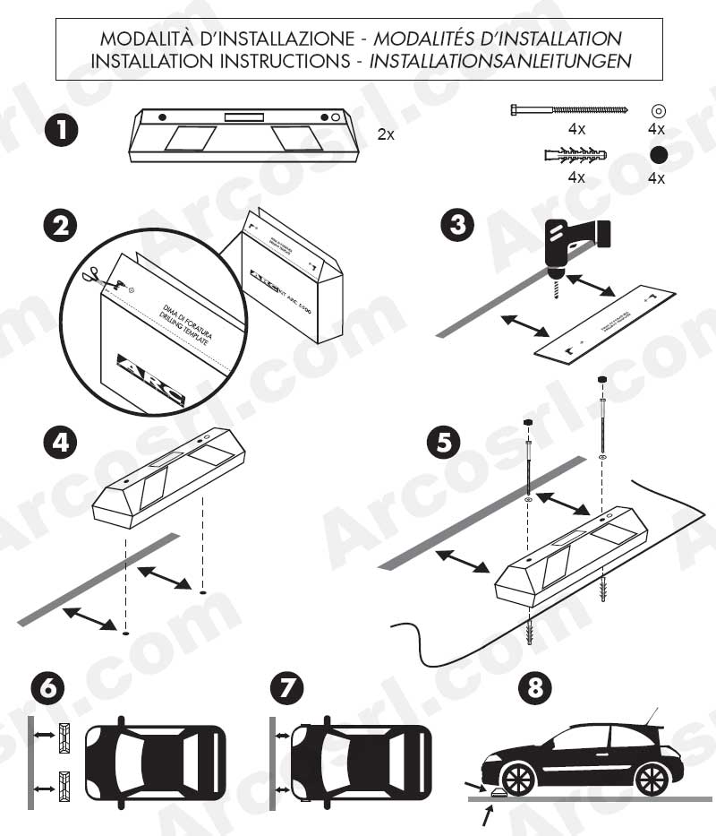 KIT Fermaruota arc 5500 istruzioni