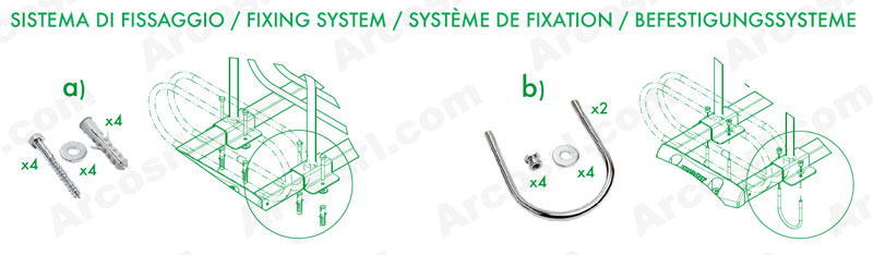 Montante per aggancio bicicletta Urbany Kit 106