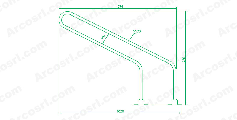 Montante per aggancio bicicletta Urbany Kit 106